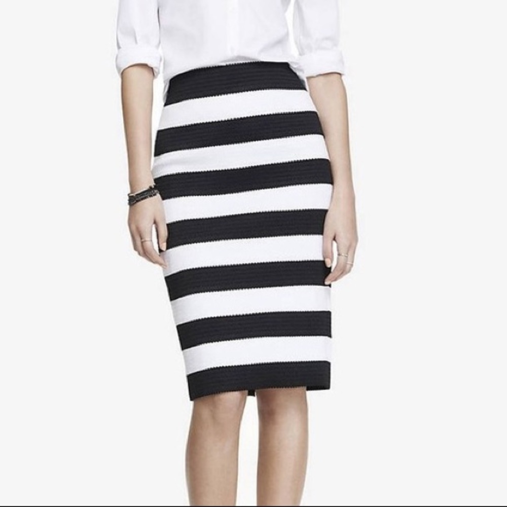 NWOT Express Striped Pencil Skirt 00